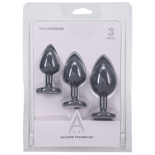 set of three butt plugs in package