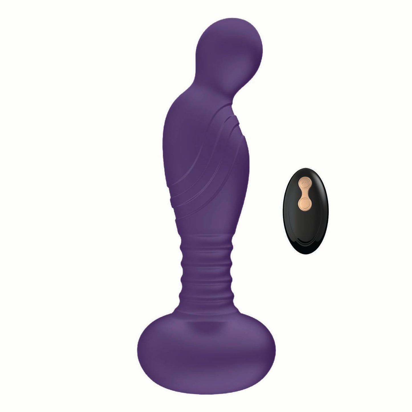 the royale p-spot pleasure vibrator side view with remote control