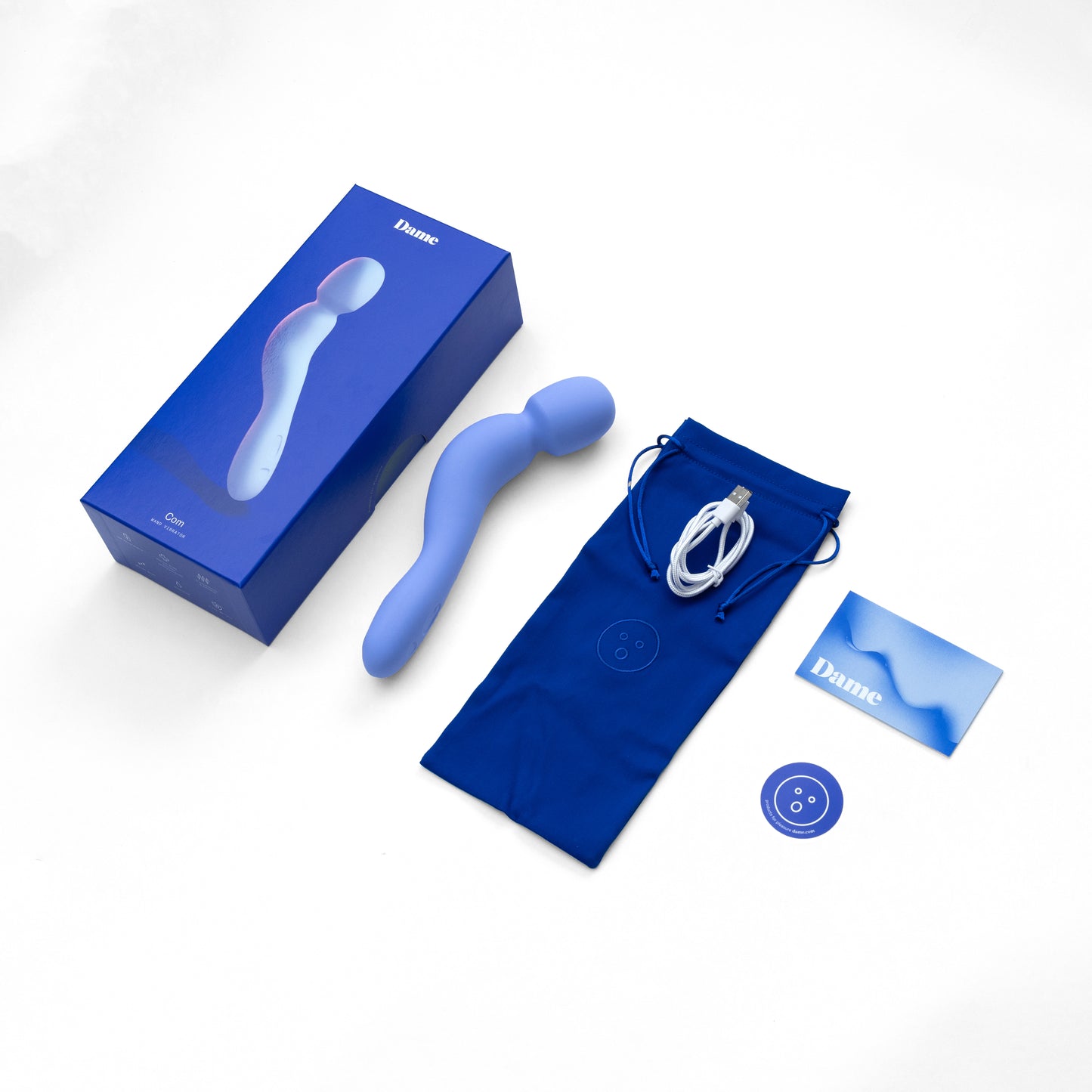 com wand vibrator with package, storage bag, usb charger
