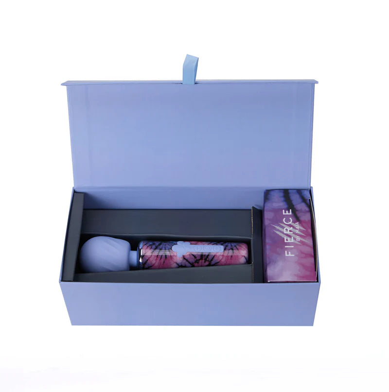 JOURNEE mini vibrator - purple tip with tie dye handle in purple box