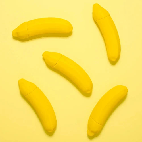 banana vibrators against yellow background