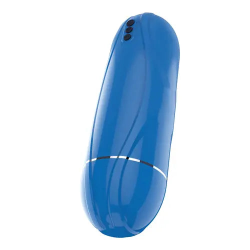 blue masturbator toy with cap on