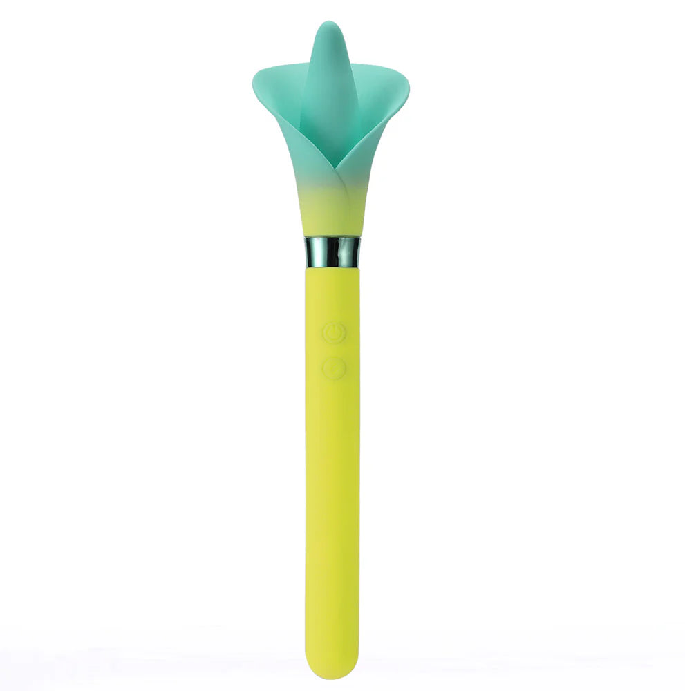 VALA yellow flower vibrator - yellow stem and green petals
