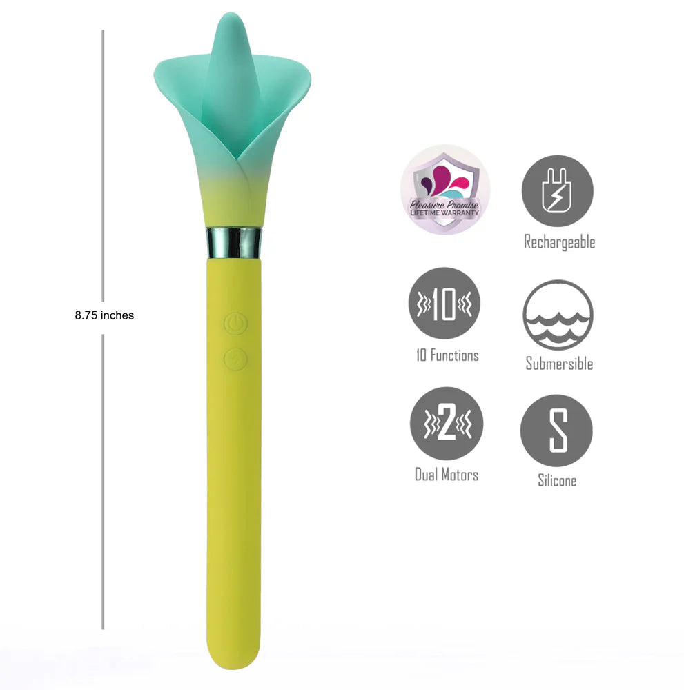 VALA yellow flower vibrator with details