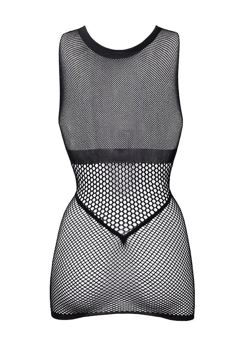 Shots - Le Désir Duo Net Open Cup Mini Dress - Black