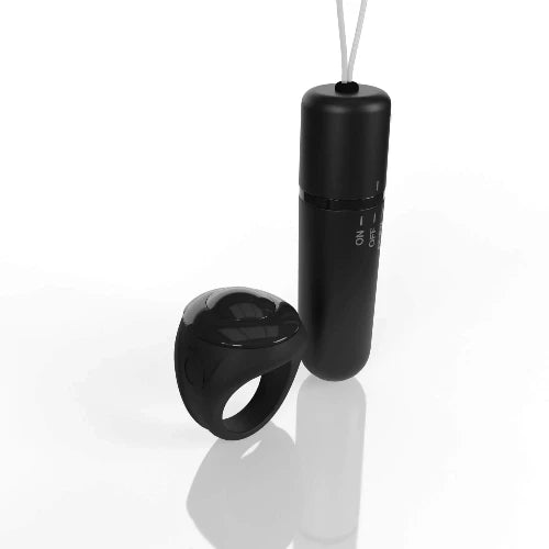 black bullet vibrator and ring remote control