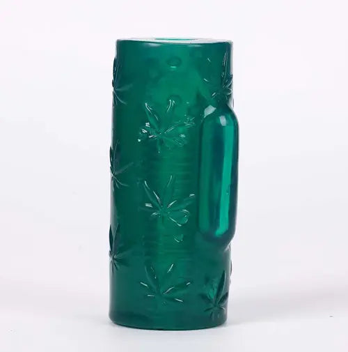 dark green blaze tunnel with insertable vibrator against white background