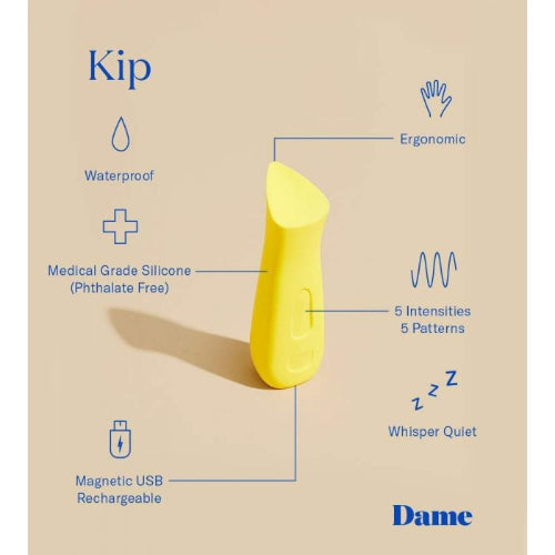 dame kip vibrator lemon yellow with product details
