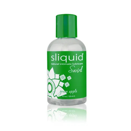 Sliquid Swirl Green Apple Bottle With Green Label and Green Cap