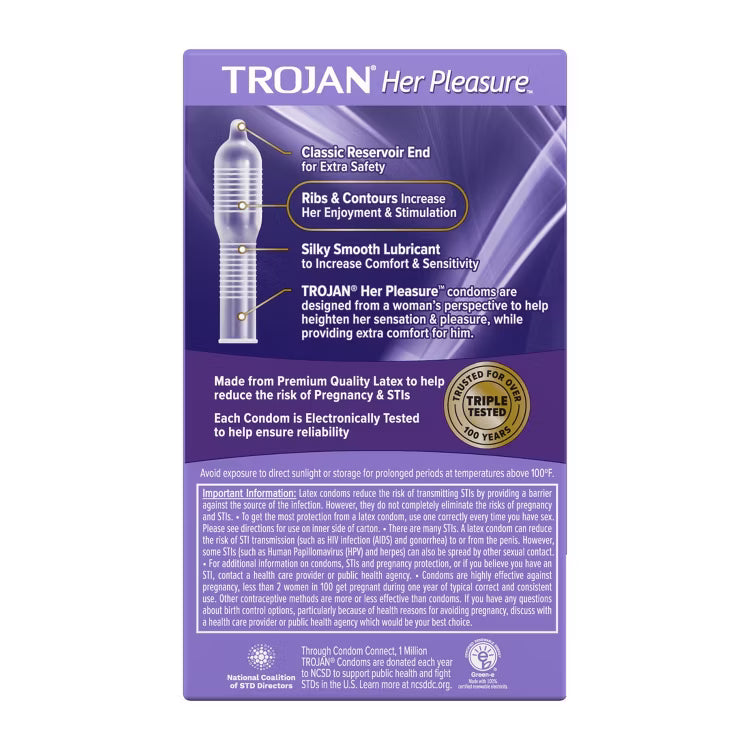 trojan her pleasure purple box back