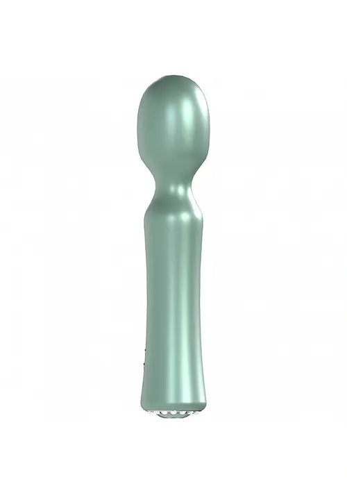 light green shiny vibrator against white background