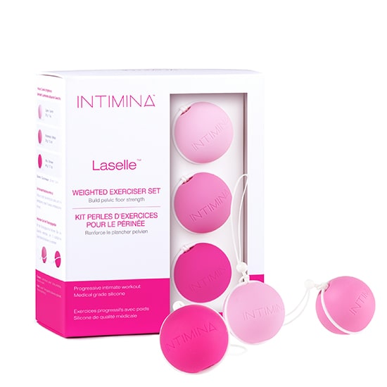 INTIMINA LASALLE Kegel ball set - pink Kegel balls in white and pink package