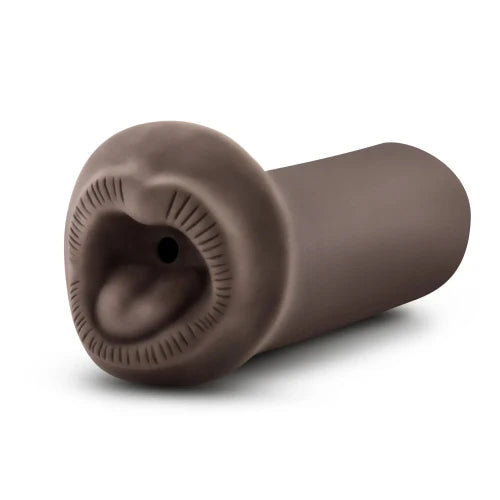 hot chocolate Naughty Nicole stroker toy against white background