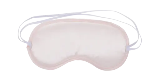 Peaches 'n CreaMe peach-colored satin blindfold back