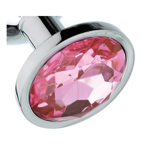 pink gem butt plug base closeup