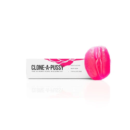 clone a pussy kit hot pink - packaging with example hot pink mold