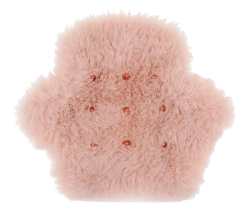 fluffy peach sensory glove with rose gold spikes