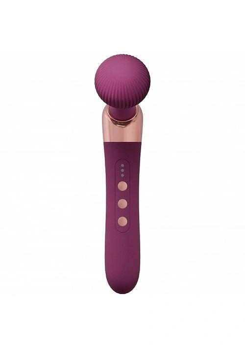 serenity vibrator burgundy against white background