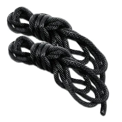 2 black silky ropes for bondage
