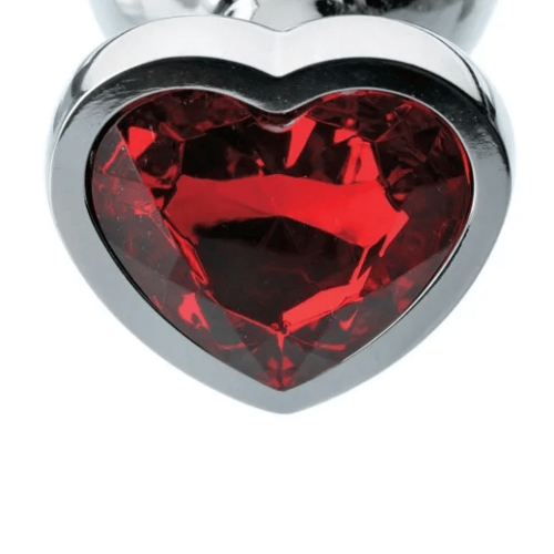 closeup of red heart gem base