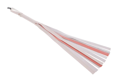 peaches and creame flogger against white background