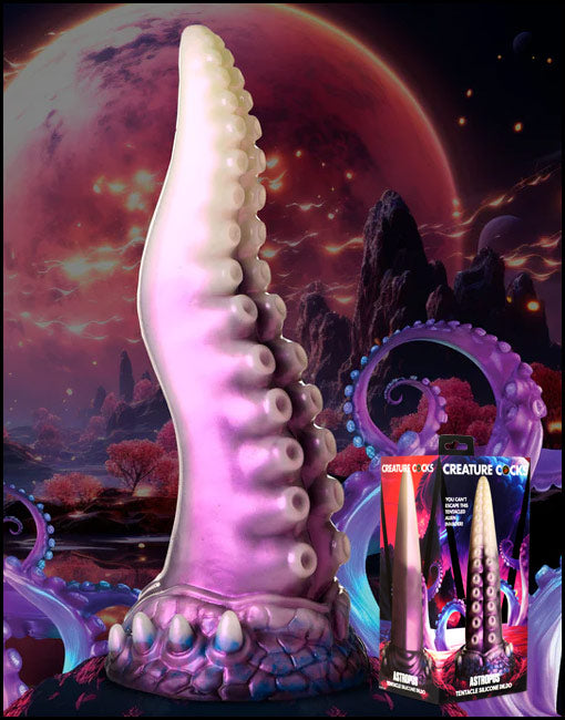 Creature Cocks Astropus Tentacle Dildo against cosmic background