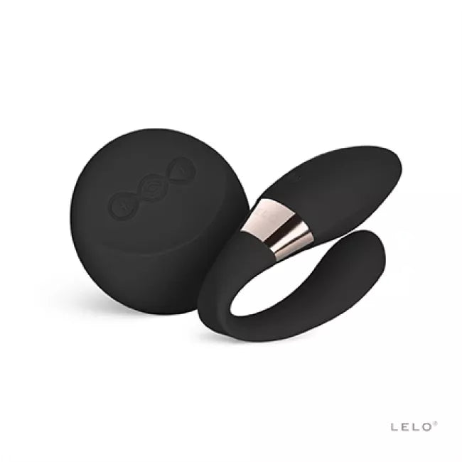TIANI DUO couples massager in black against white background