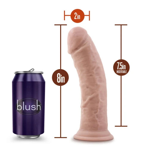 vanilla 8 inch dildo with dimensions
