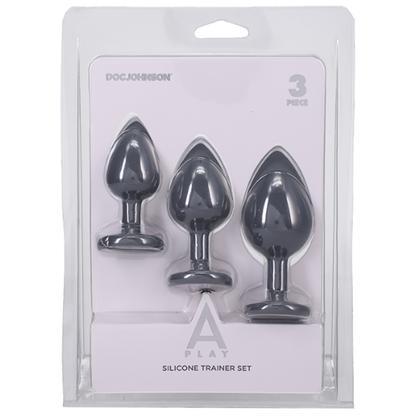 set of three butt plugs in package