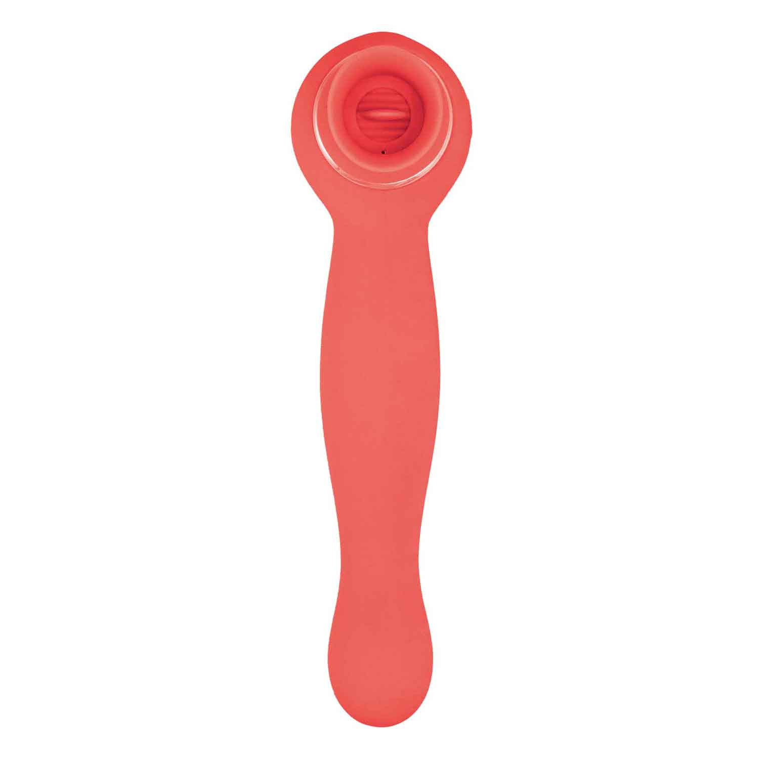 Lucious Licking Vibrator coral vibrator front view