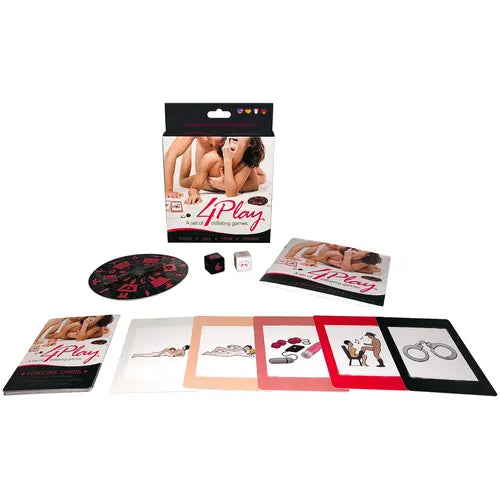 4Play game box with couple - spinner - dice - cards - trivia