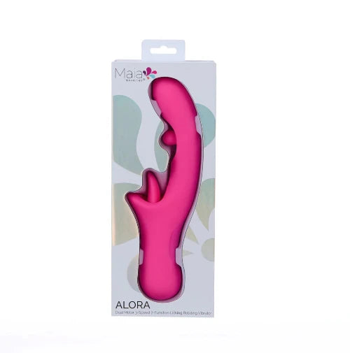 ALORA pink vibrator in gray package