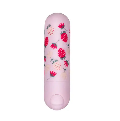Pink Bari Vibrator with strawberry print
