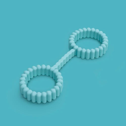 mint bind cuffs with mint background