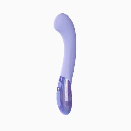 Lilac Gii Glow gently curved vibrator toy against white background
