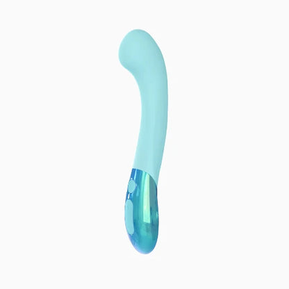 Mint color Gii Glow vibrator against white background
