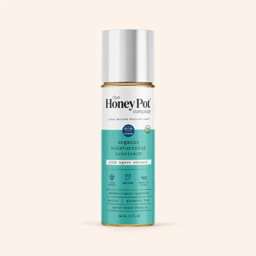 The Honey Pot organic moisturizing lubricant bottle on a white background