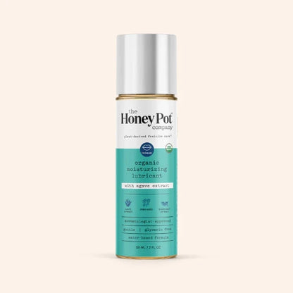 The Honey Pot organic moisturizing lubricant bottle on a white background