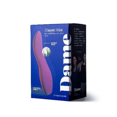 dame dip vibrator packaging - blue box