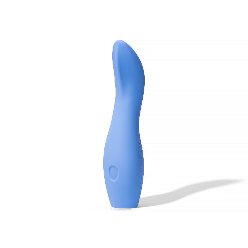 Dame Dip periwinkle vibrator against white background