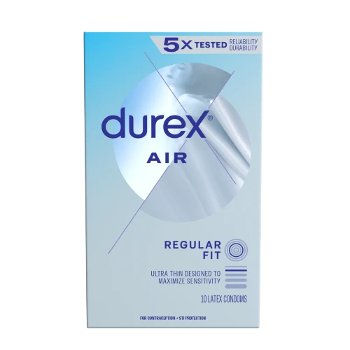 Durex Air Condoms 10 pack - blue and silver box 