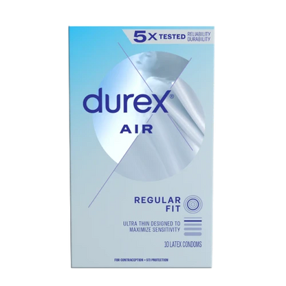 Durex Air Condoms 10 pack - blue and silver box 