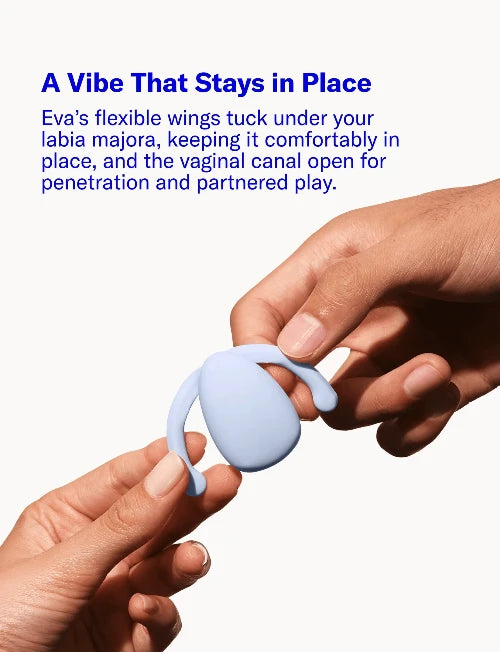 hands holding Eva ice vibrator