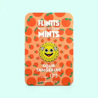 Flintts Mouthwatering Mints - sour tangerine in orange package