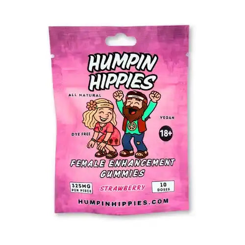 humpin hippies pink packaging against white background