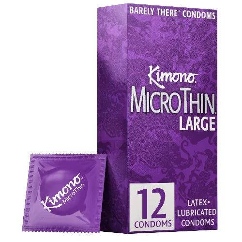 purple box of kimono micro thin condoms