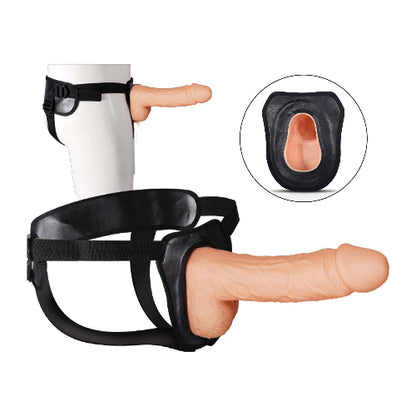 nasstoys hollow strap on showing mannequin wearing toy and hollow area