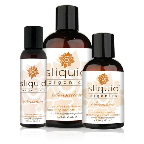 Sliquid Organics - Sensation Stimulating Lubricant - three bottles 