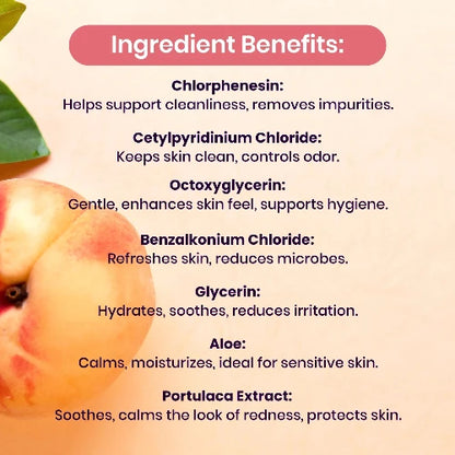 peach wipes ingredients info