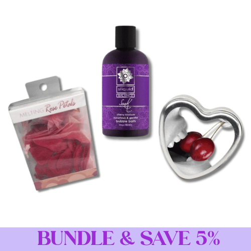 Relax & Unwind bundle - rose petals, bubble bath, and candle
